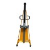Vue face plateau porte-bobine en V pour gerbeur poste de travail