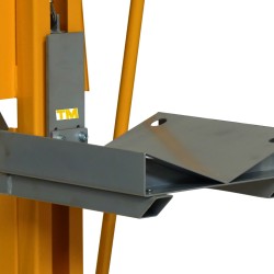 Zoom 3/4 plateau porte-bobine en V pour gerbeur poste de travail