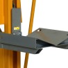 Zoom 3/4 plateau porte-bobine en V pour gerbeur poste de travail