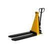 Vue 3/4 face transpalette manuel peseur haute levée 1500 kg fourches 1160 mm