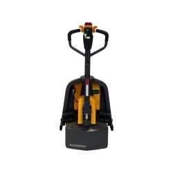 Vue générale face de Transpalette électrique 1500 kg fourches 1150 mm batterie lithium 30 Ah