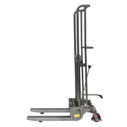 Vue de profil Mini gerbeur INOX 400 kg Levée 1500 mm