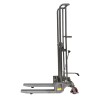 Vue de profil Mini gerbeur INOX 400 kg Levée 1500 mm