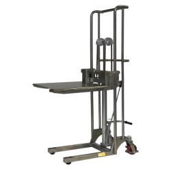 Vue 3/4 Mini gerbeur INOX 400 kg Levée 1500 mm