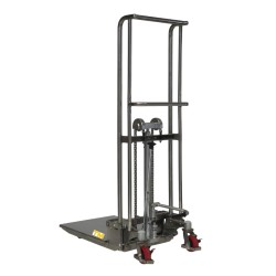 Vue 3/4 arrière Mini gerbeur INOX 400 kg Levée 1500 mm