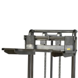Zoom aux fourches Mini gerbeur INOX 400 kg Levée 1500 mm