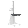 Vue 3/4 plateau à rouleaux pour gerbeur poste de travail
