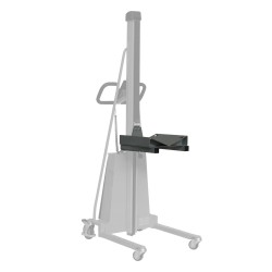 Vue 3/4 plateau porte-bobine en V pour gerbeur poste de travail