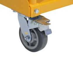 Vue des roues du Chariot de Manutention Porte Panneaux 1000 kg