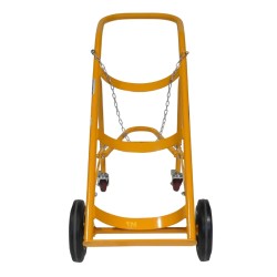 Vue de face du Diable porte fût roues pleines 280 kg