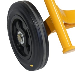 Vue roue de devant du Diable porte fût roues pleines 280 kg