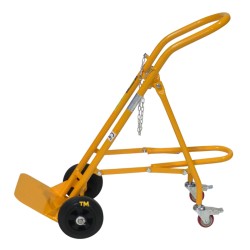 Vue de profil du Diable porte bonbonnes roues en caoutchouc 120 kg