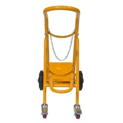 Vue de dos du Diable porte bonbonnes roues en caoutchouc 120 kg