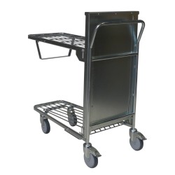 Vue générale du Chariot à niveau constant 2 plateaux - 300 kg