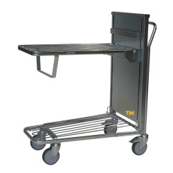 Vue de 3/4 du Chariot à niveau constant 2 plateaux - 300 kg