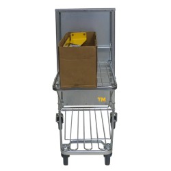 Vue de face du Chariot à niveau constant 2 plateaux - 300 kg