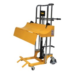 Vue de 3/4 avant du Mini gerbeur porte-bobine 400 kg