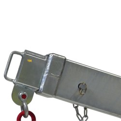 Vue sur la tête de la Potence pour chariot élévateur- télescopique articulée 2.5 tonnes