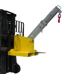 Vue en position haute de la Potence pour chariot élévateur- télescopique articulée 2.5 tonnes