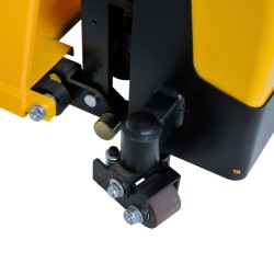 Transpalette haute levée tout électrique fourches 1150 mm - zoom roues stabilisatrices