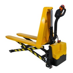 Transpalette haute levée tout électrique fourches 1150 mm - vue de 3/4 avant