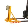 Vue de profil de la pince à fûts 360kg pour chariot élévateur