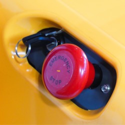 Vue du bouton du gerbeur électrique à porte à faux 3500mm 1000kg