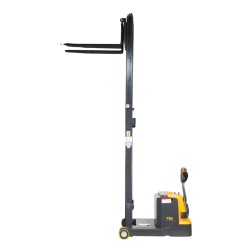Vue de profil du gerbeur électrique à porte à faux 3500mm 1000kg