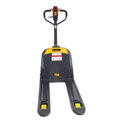 Vue de dos du transpalette électrique Premium 2000 kg batterie lithium 48/15 V/Ah