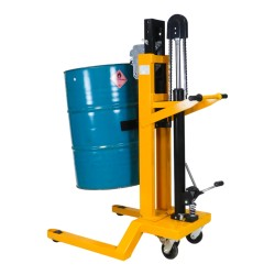 Vue générale du lève fût hydraulique surbaissé 450kg