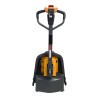 Vue de face du transpalette électrique 1500 kg fourches 1150 mm batterie lithium 30 Ah