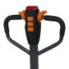 Vue des boutons du transpalette électrique Premium 1500kg fourches 1150 mm batterie lithium 40 Ah