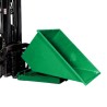 Vue du basculement de la benne verte autobasculante 900 Litres