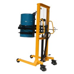 Vue générale du gerbeur retourneur de fût 450kg levée 1500mm