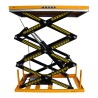 Vue de profil de la table élévatrice électrique Triple ciseaux 2000kg Plateau 1700x1000mm Levée 3000mm 220V