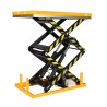 Vue haute de la table élévatrice électrique Double ciseaux 2000kg Plateau 1300x850mm Levée 1780 mm 220 V
