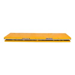 Vue de profil de la table élévatrice électrique 2000kg Plateau 2700x800mm 380 Volts triphasé