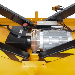 Vue du moteur de la table élévatrice électrique 2000kg Plateau 2700x800mm 380 Volts triphasé
