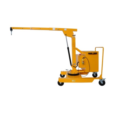 Vue générale de la grue rotative avec porte à faux extension et élévation électriques 550 kg