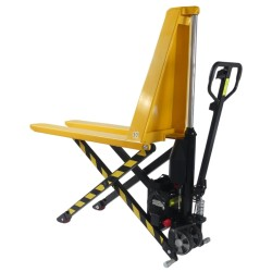 Vue générale du transpalette haute levée électrique 1000kg Fourches 1160mm