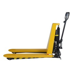 Vue de profil du transpalette haute levée électrique 1000kg Fourches 1160mm
