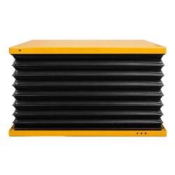 Vue de profil du soufflet pour table élévatrice électrique 2000kg 1300x850 mm