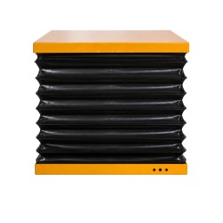Vue de face du soufflet pour table élévatrice électrique 2000kg 1300x850 mm