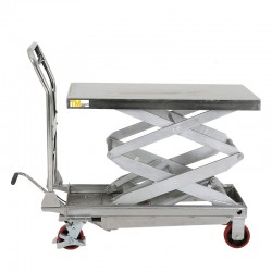 Table élévatrice inox 350Kg doubles ciseaux