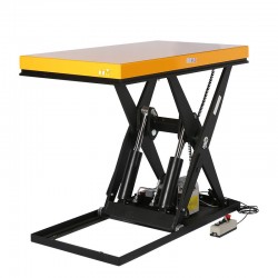 Table élévatrice électrique 2500kg Plateau 1420x815mm 380 Volts triphasé plateau haut